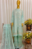 Organza  Gharara 3 Pcs